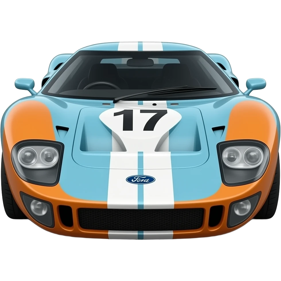 ford gt40, highly detailed hyper realistic emoji