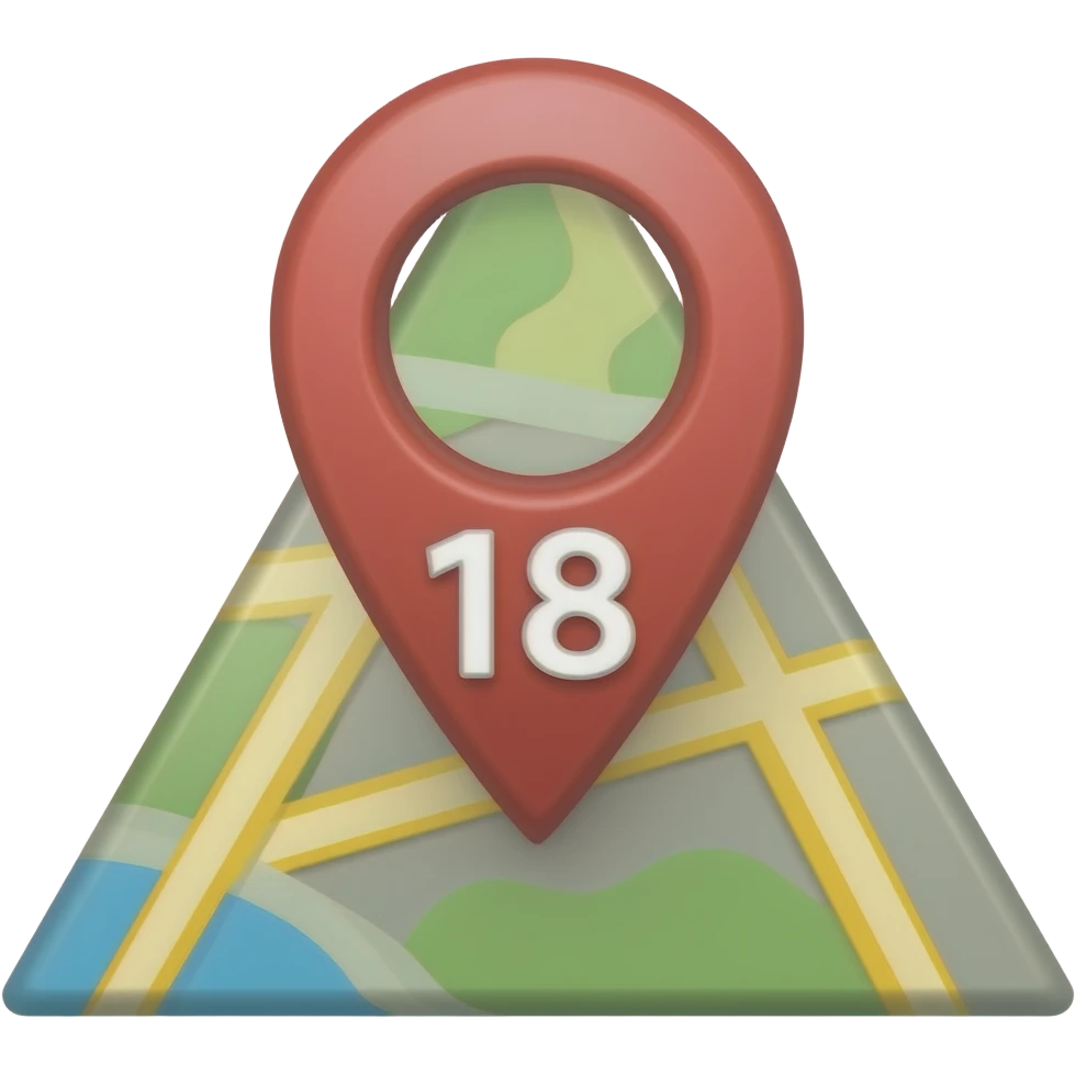 map pin triangle emoji