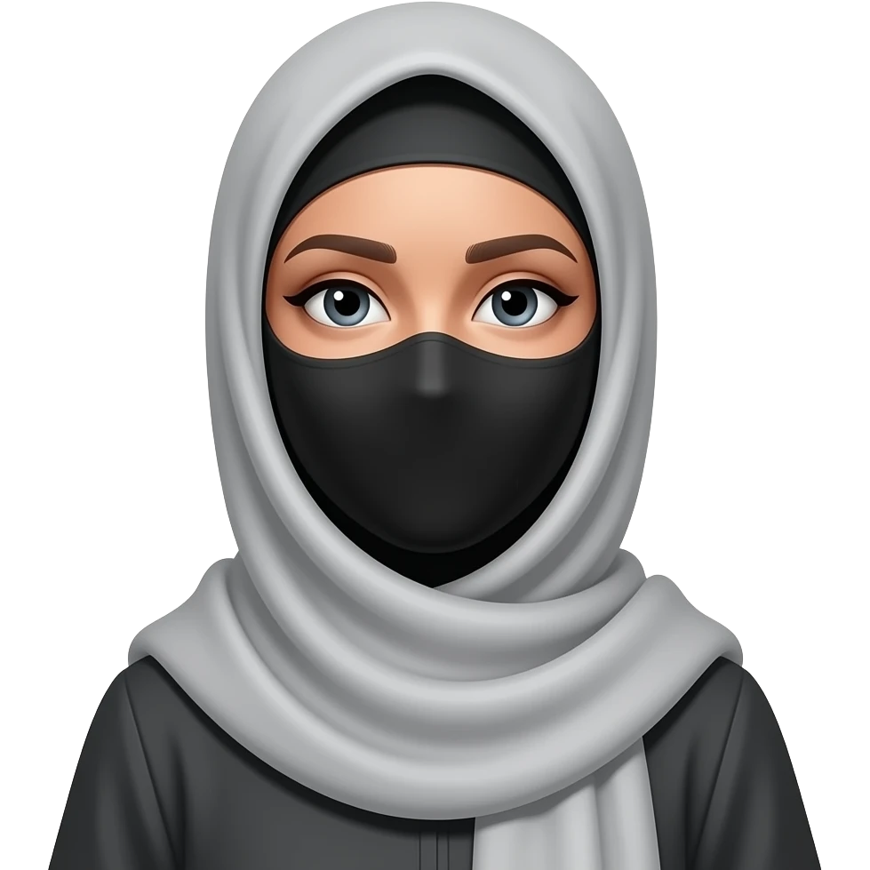 امراة سمينه لابسه عبايه ونقاب emoji