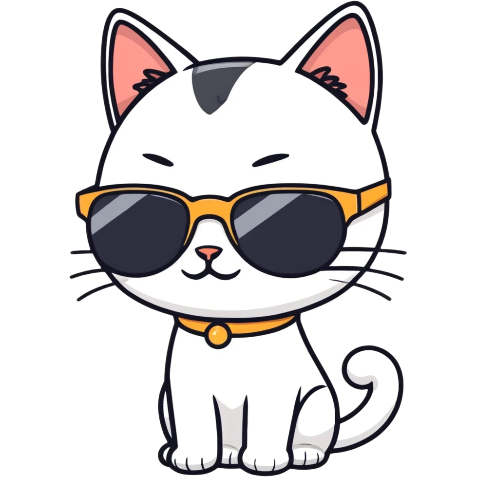 Cat with sunglasses emoji