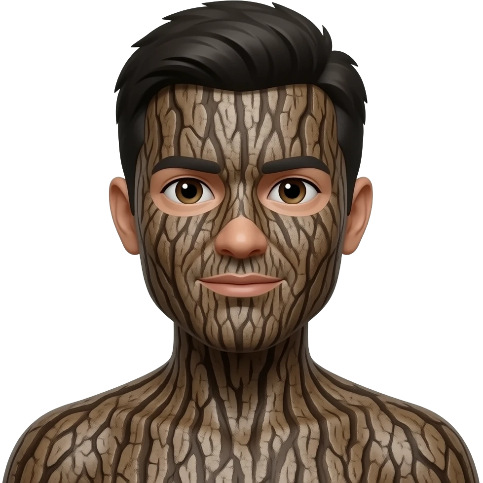 Tree bark human emoji