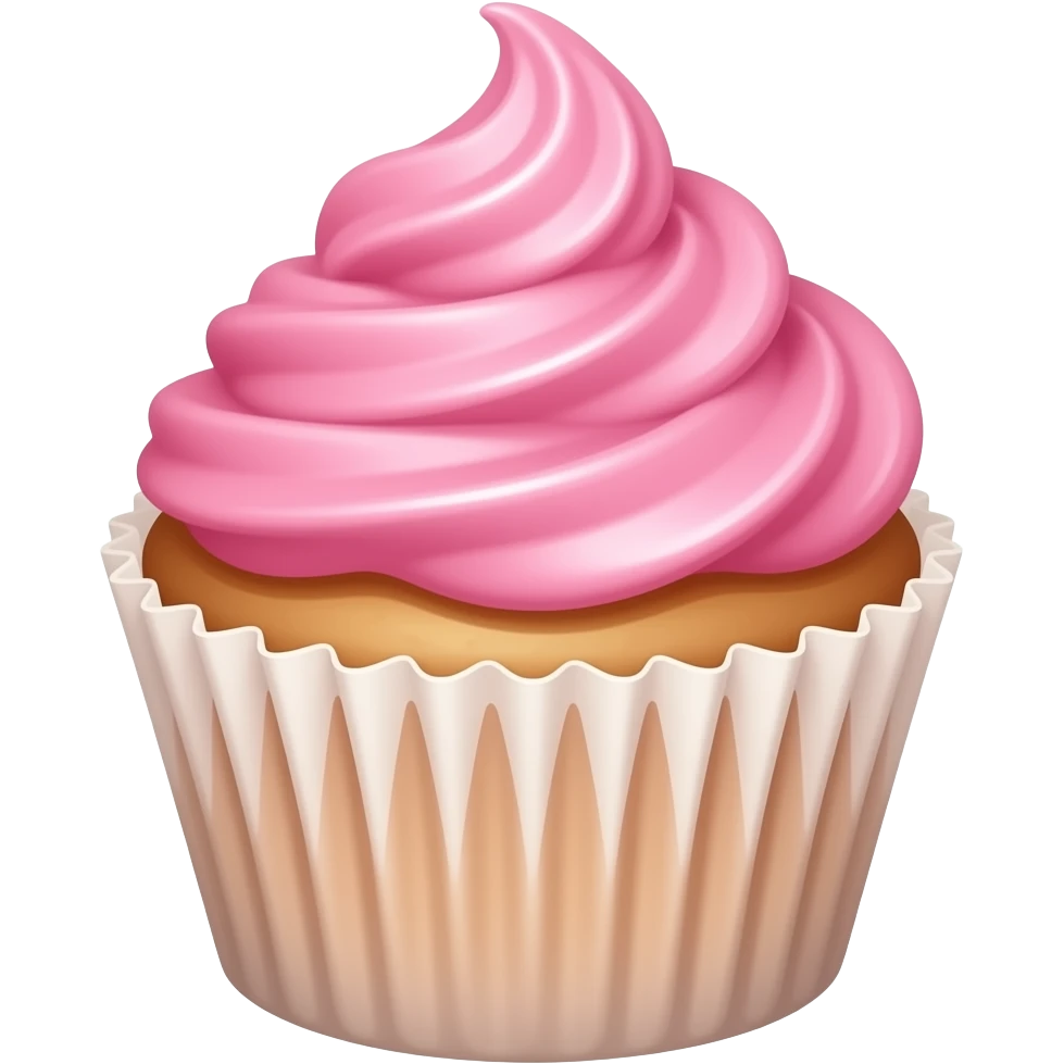 Cupcake with pink icing emoji