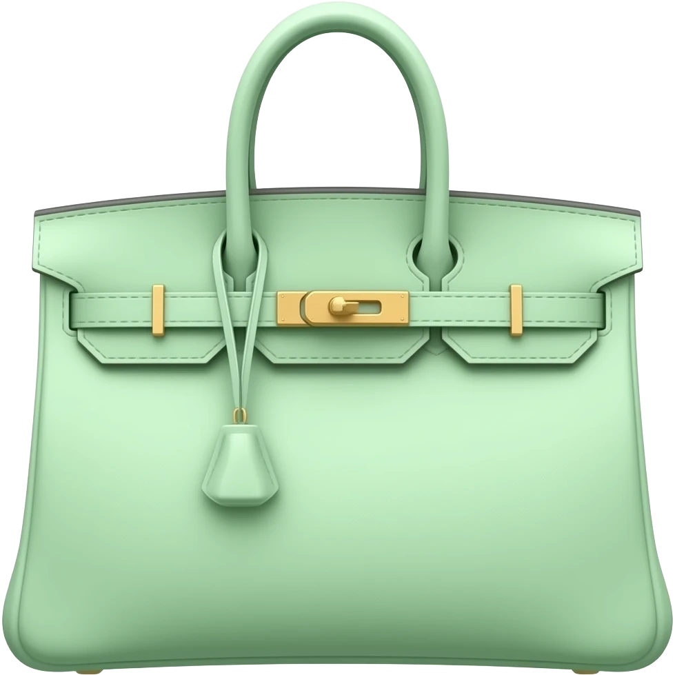 pastel verde hermes bag emoji