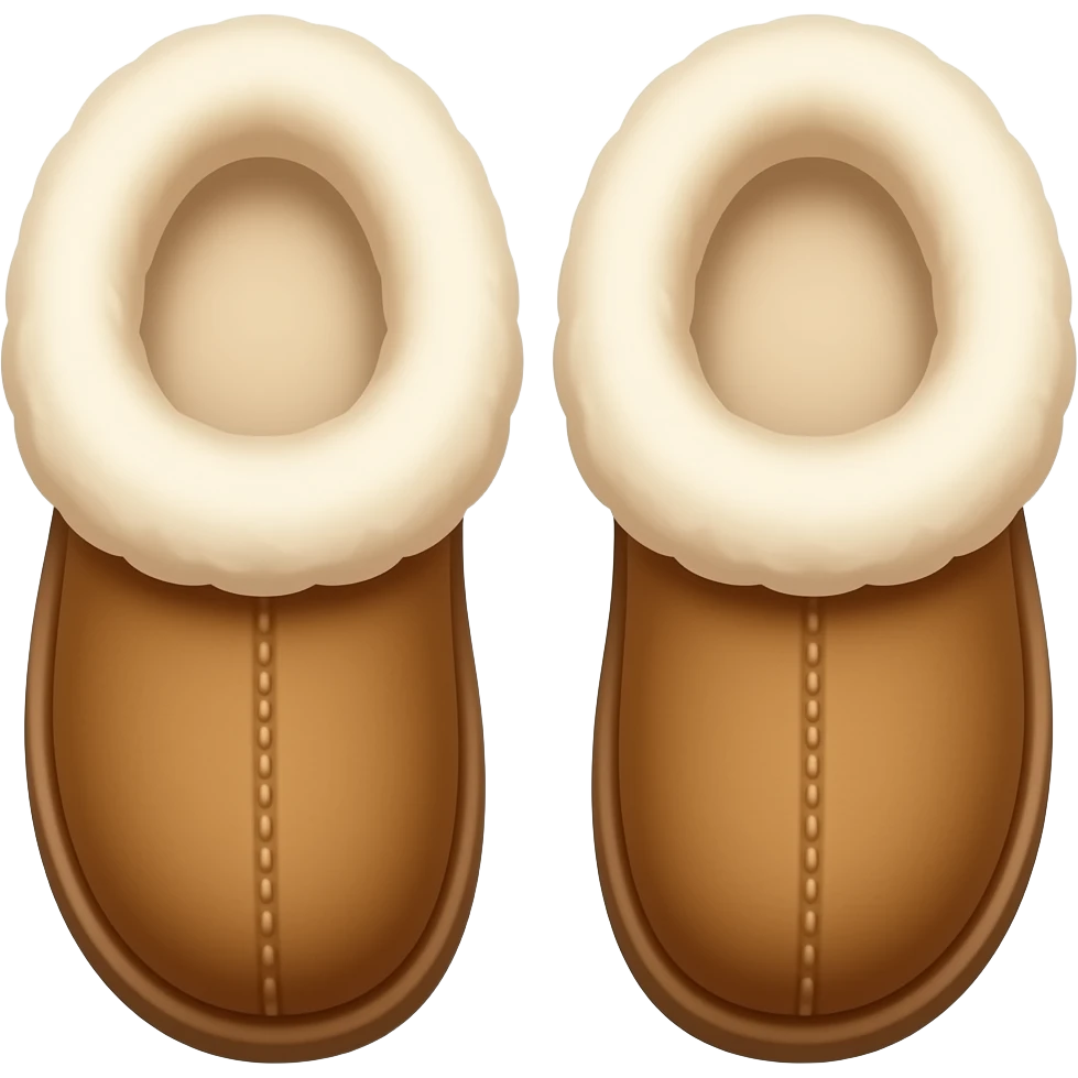 light brown cozy Ugg slippers emoji