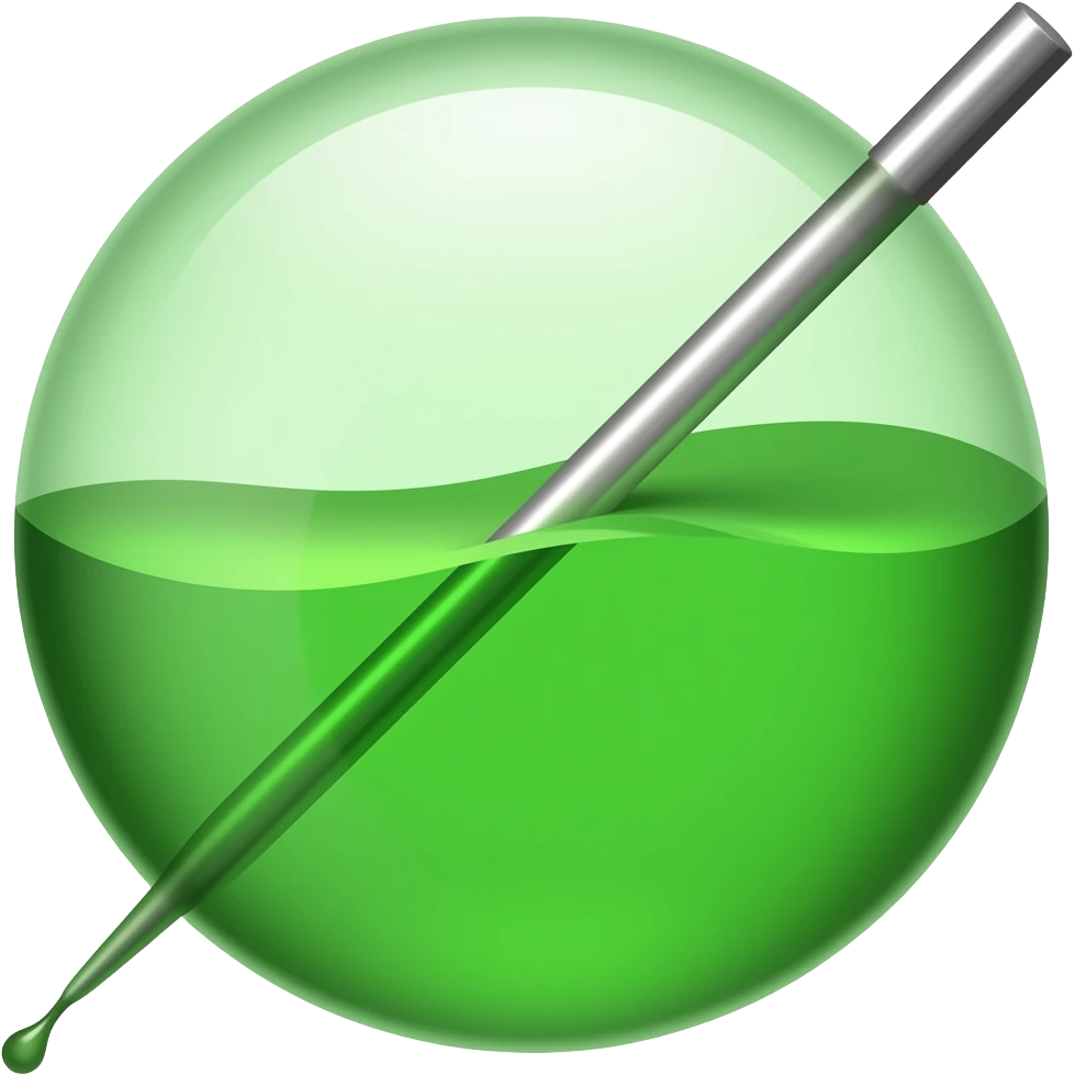 NEEDLE WITH GREEN LIQUID emoji