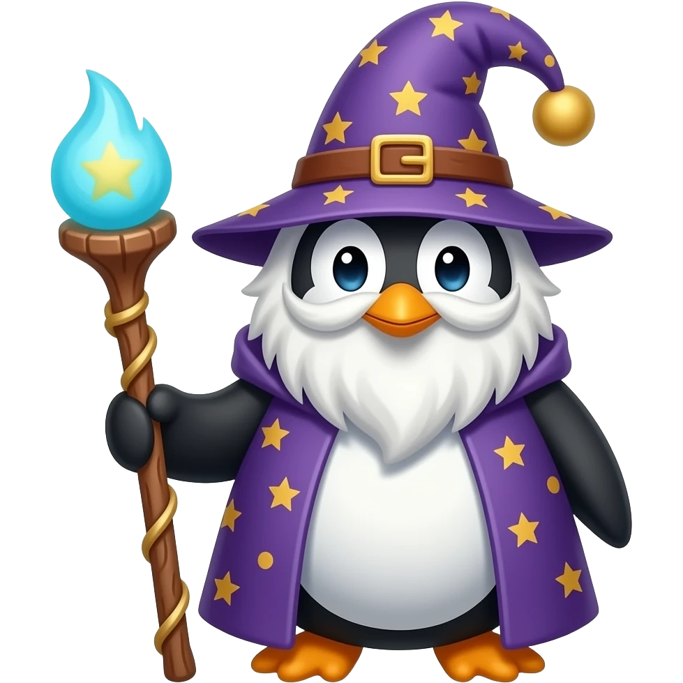 Penguin Wizard emoji