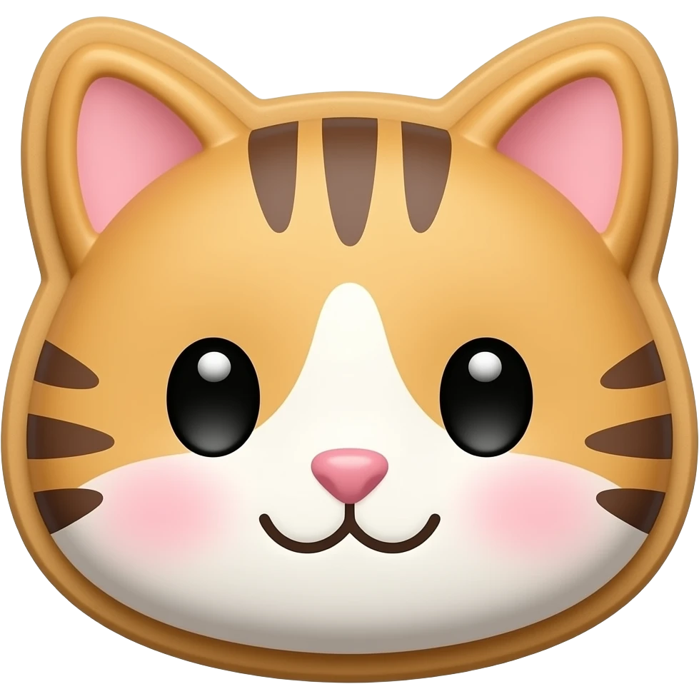 Cutie cat cookie emoji