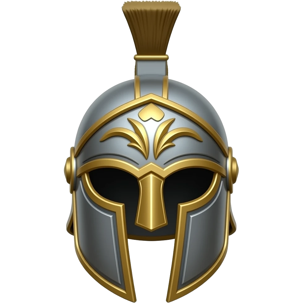 Gladiator helmet front veiw emoji