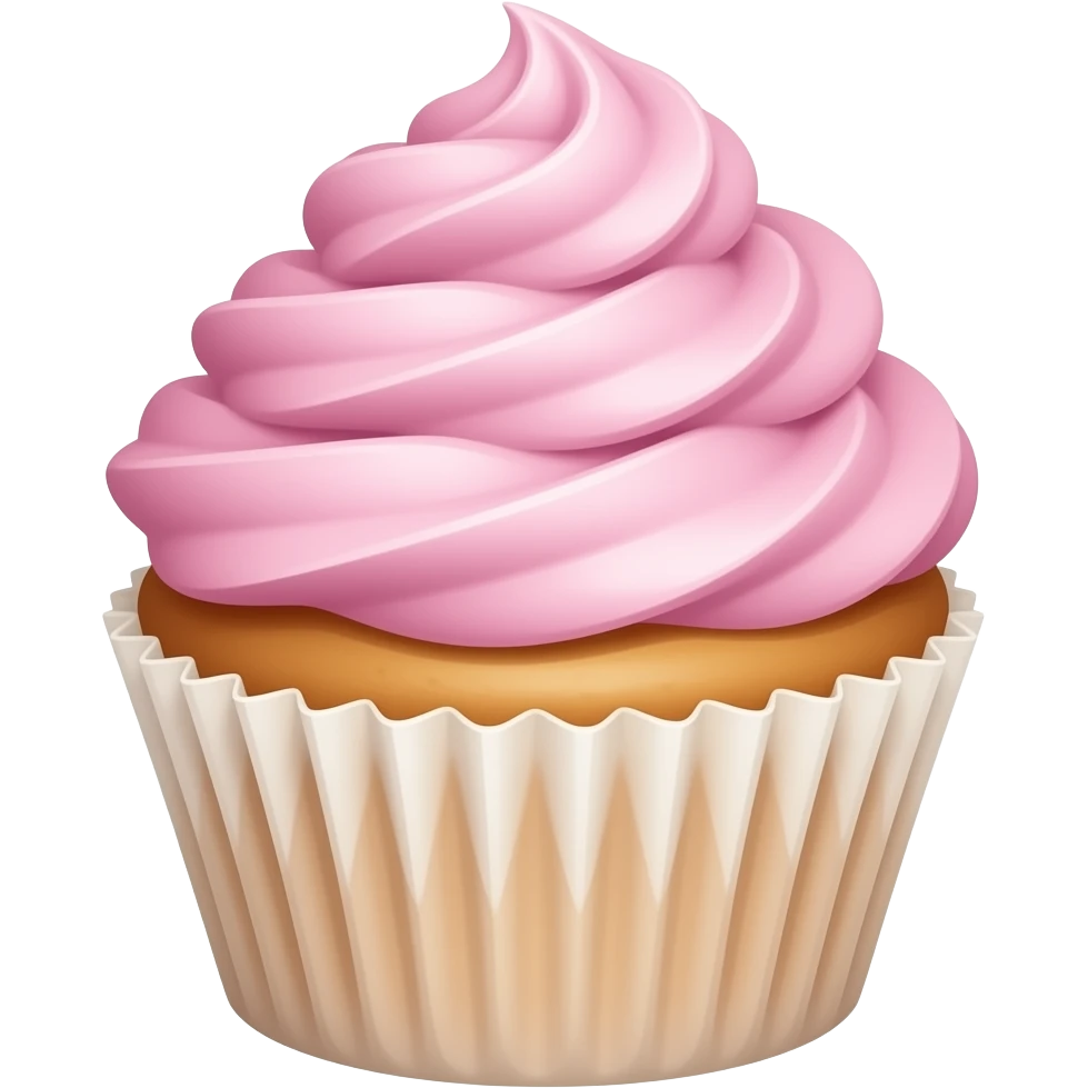 Cupcake with pink icing emoji