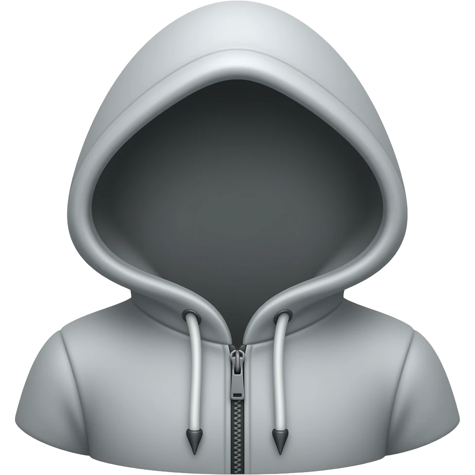 capucha gris sin persona emoji