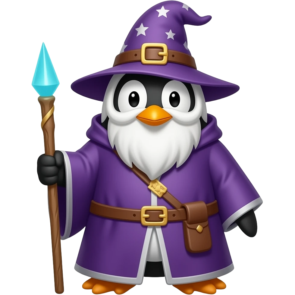 Penguin Wizard emoji