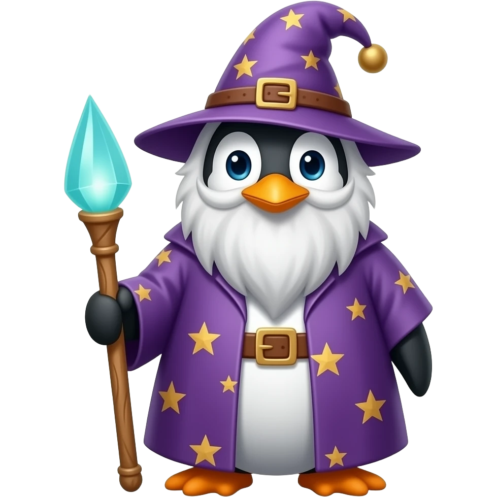 Penguin Wizard emoji