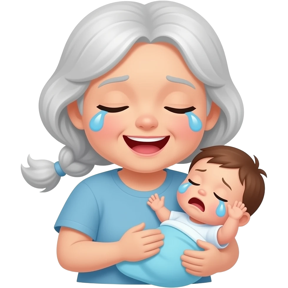 Малыш плакать бабушка успокаивает колыбельная emoji
