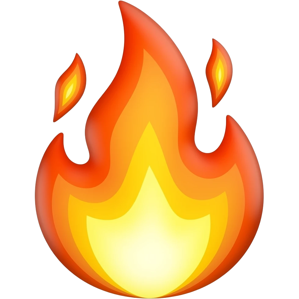 огонь трёхмерный emoji
