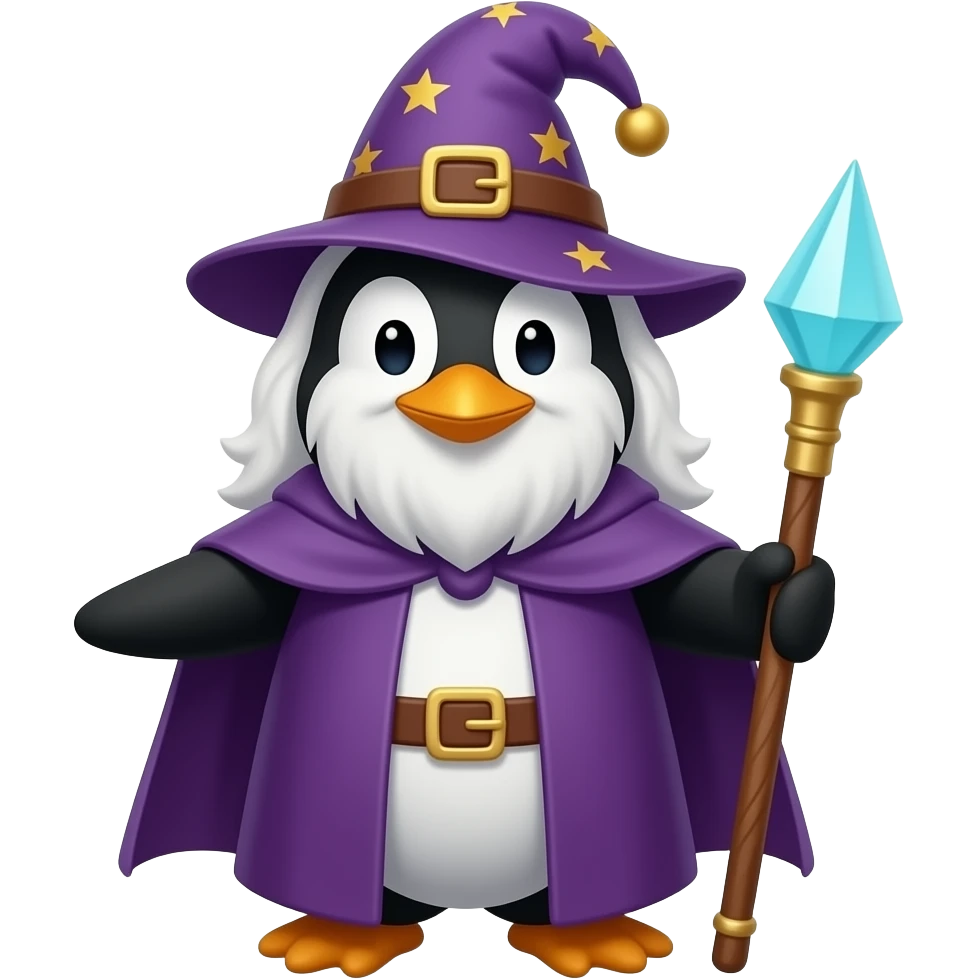 Penguin Wizard emoji