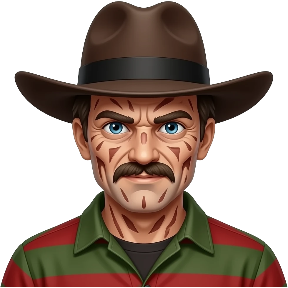 Sombrero Freddy Krueger emoji