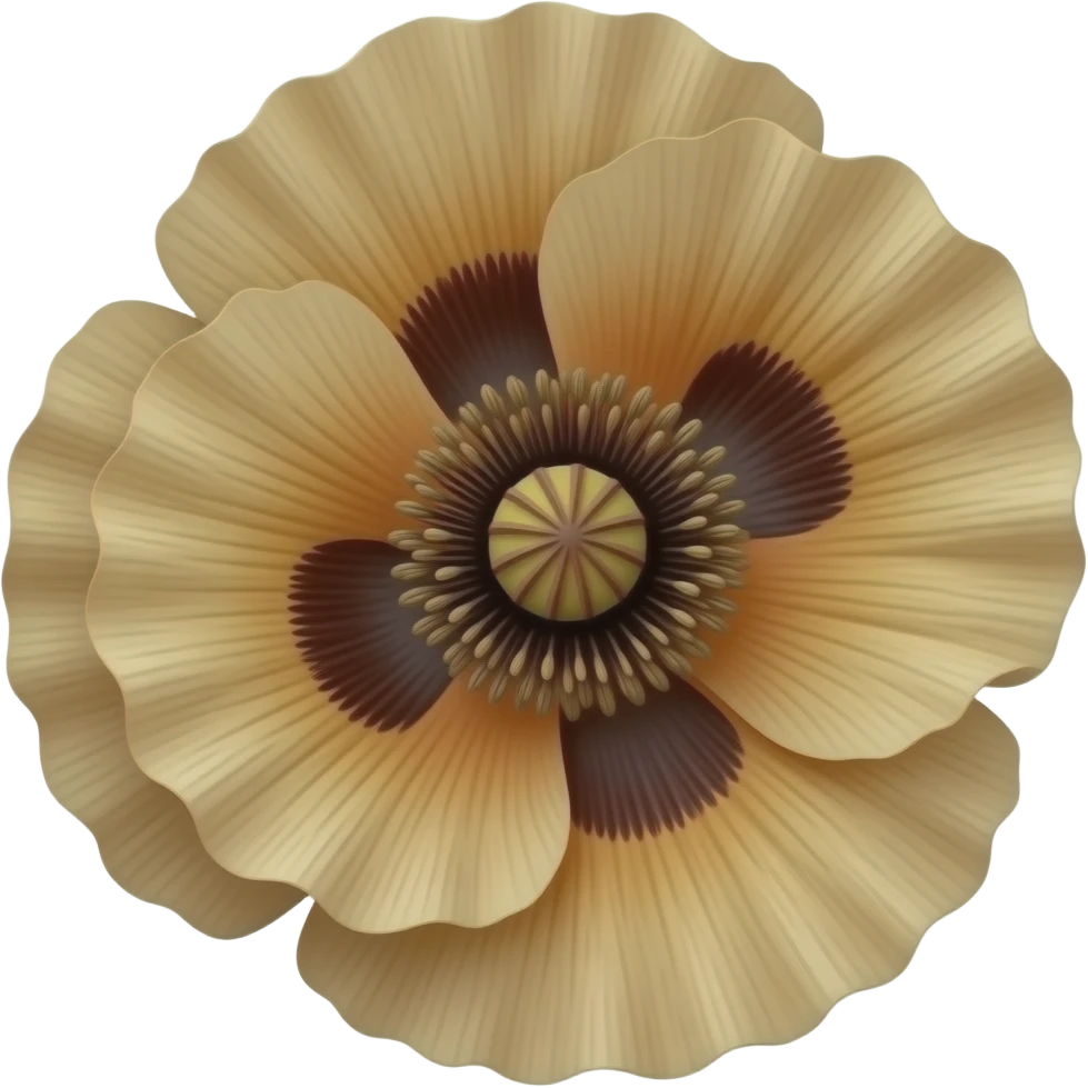 Dry poppy flower emoji