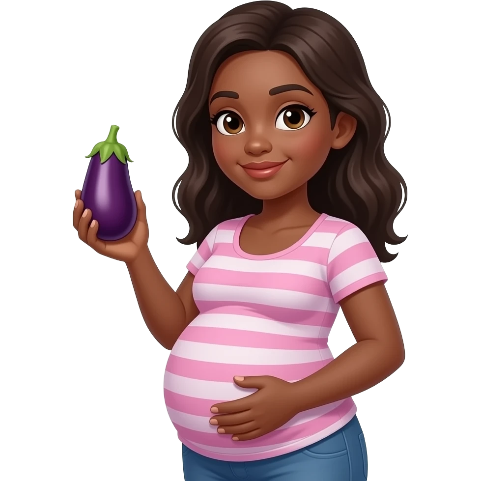 🤰🏾🍆 emoji
