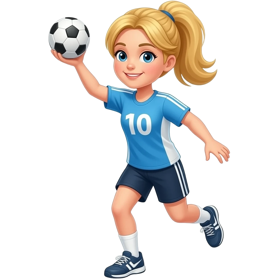 en blond jente som spiller håndball emoji