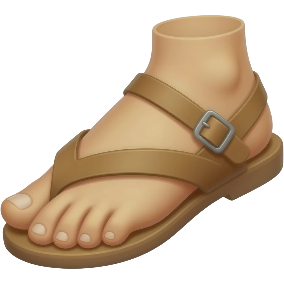 Sandal dangling on foot emoji