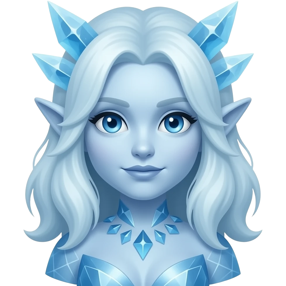 Poder elemental do gelo emoji