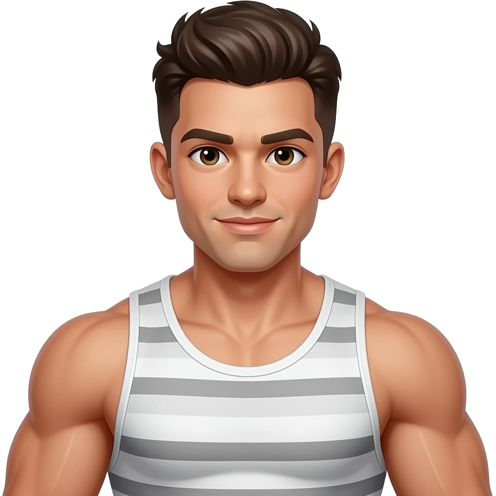 Сильний хлопчик з великими мязами emoji