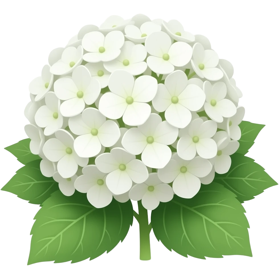 White hydrangeas emoji