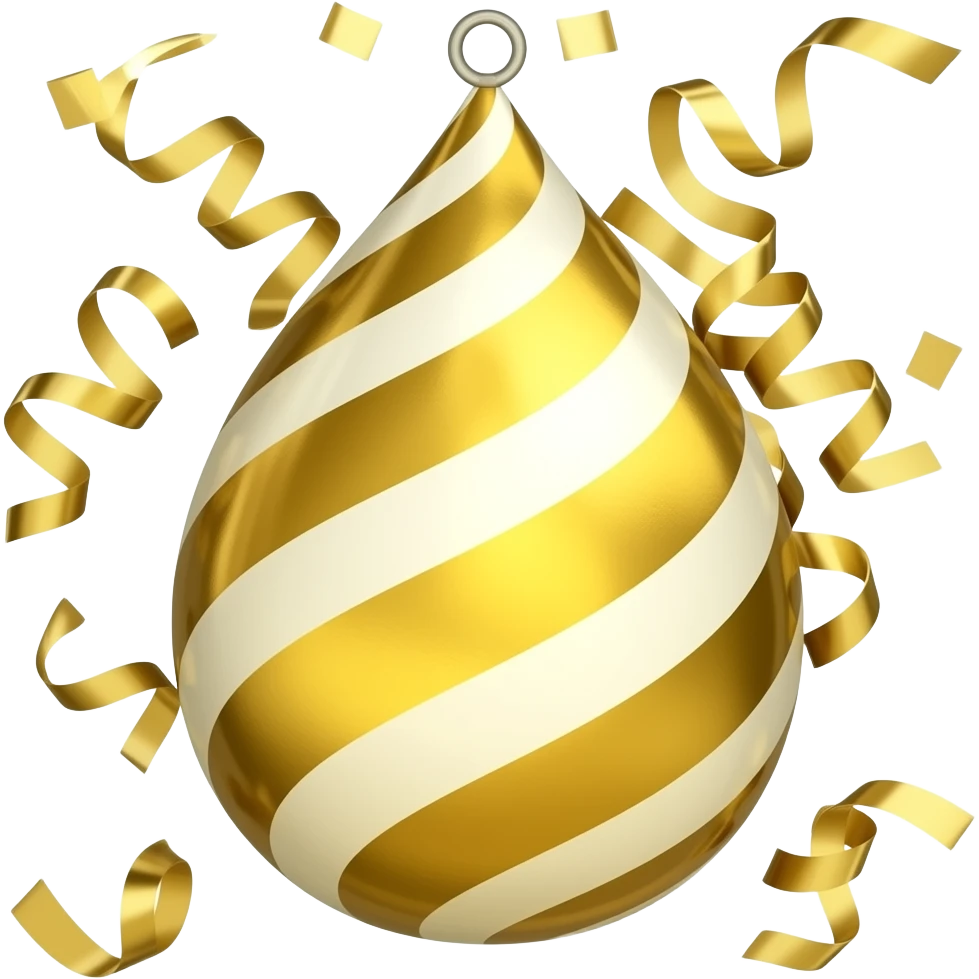 Confetti gold emoji