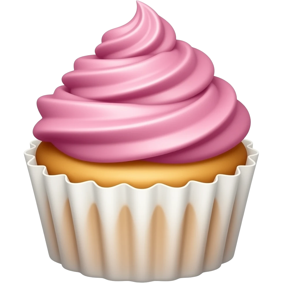 Cupcake with pink icing emoji