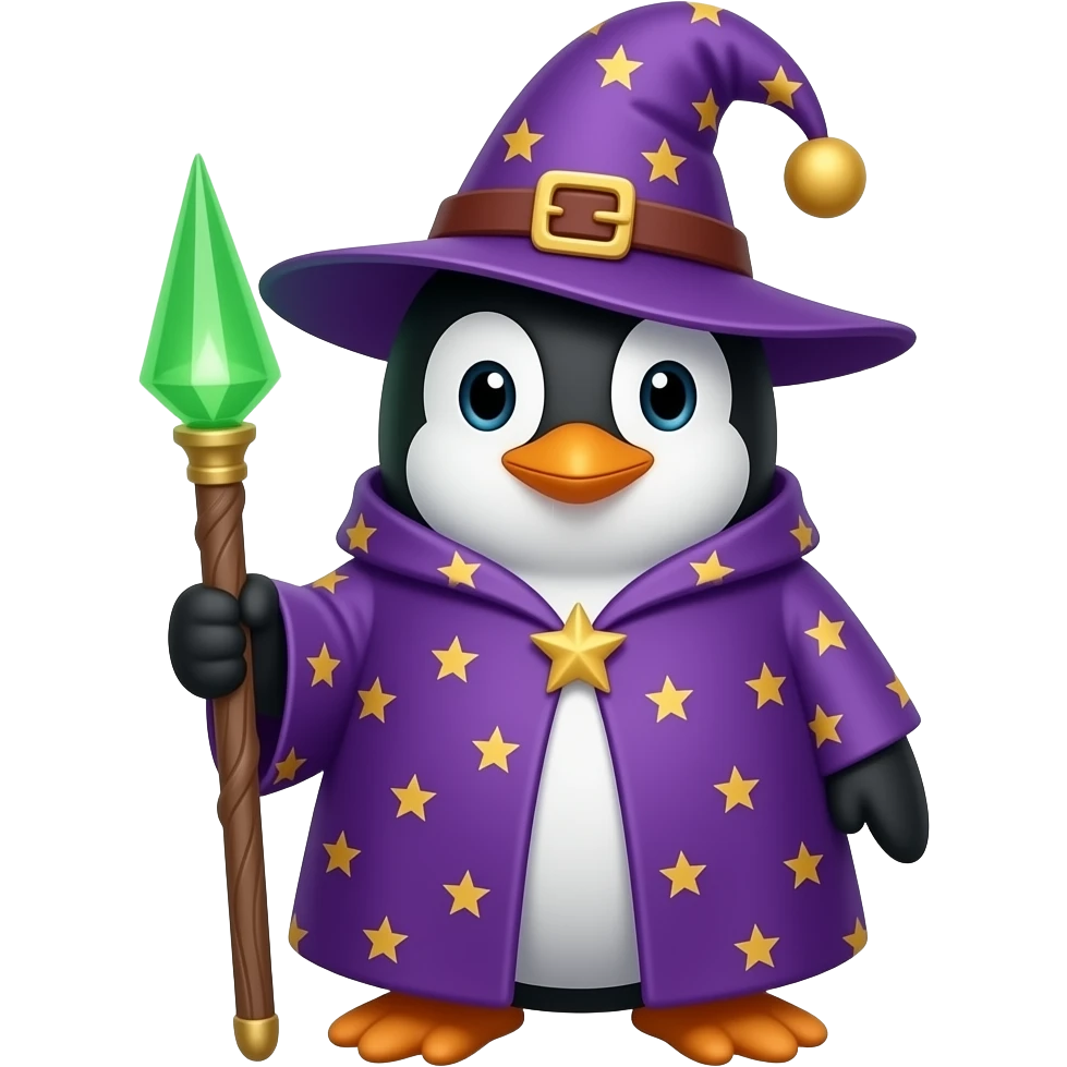 Penguin Wizard emoji