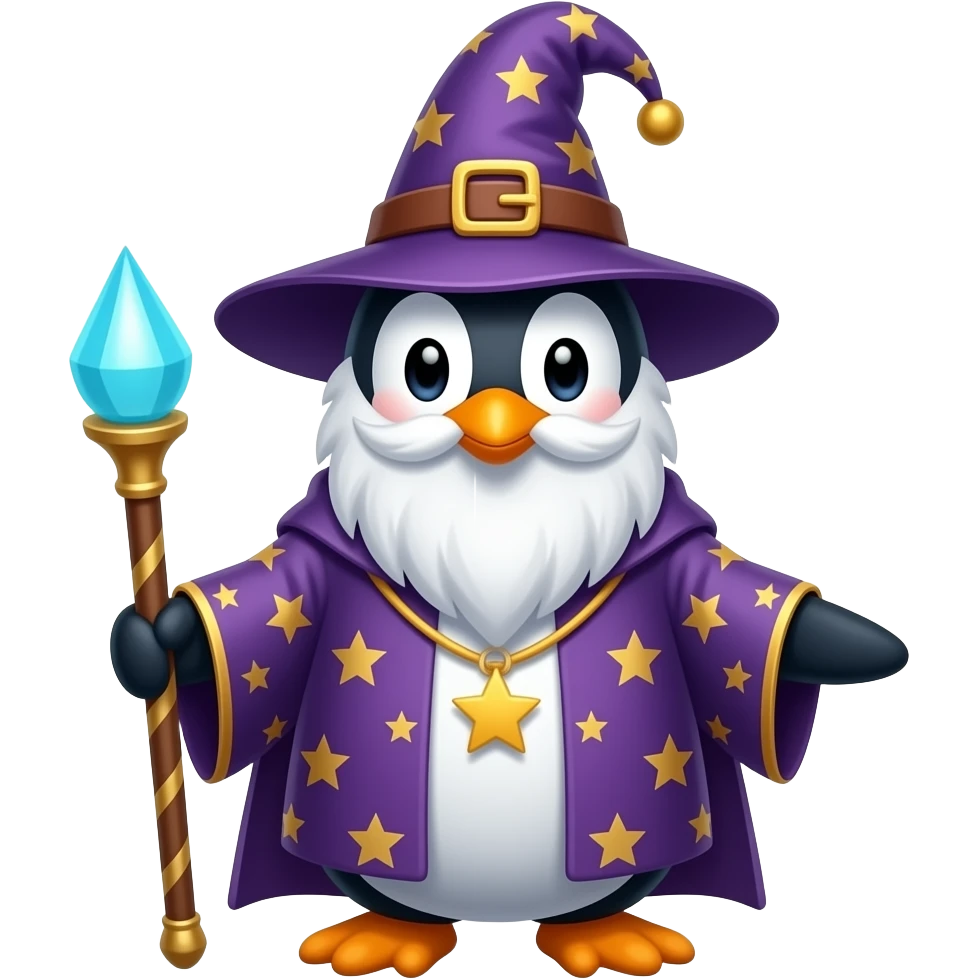 Penguin Wizard emoji