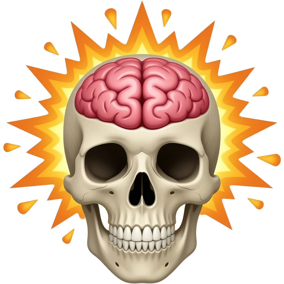 Skull emoji it's brainis blasting emoji