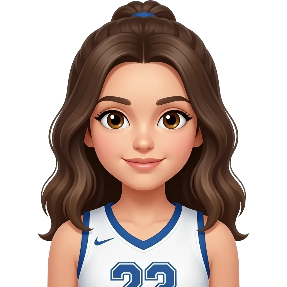 girl basketball player portrait emoji