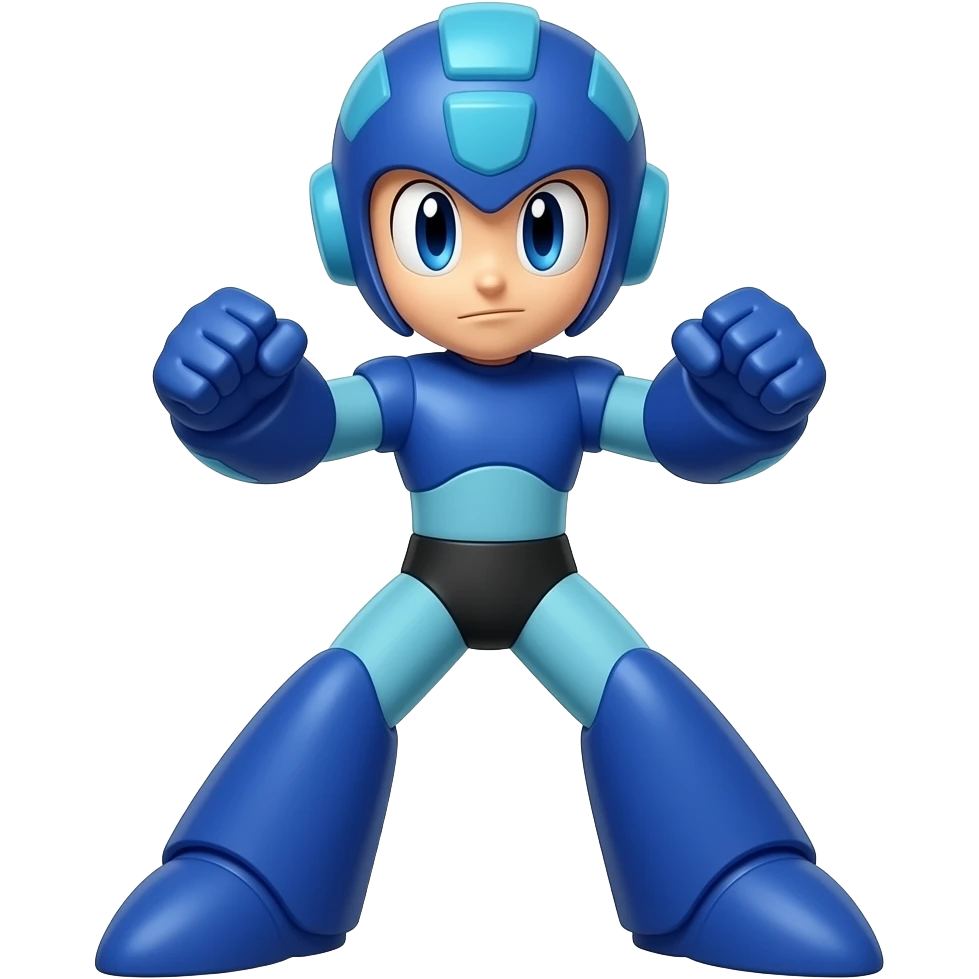 Mega Man is fighting emoji