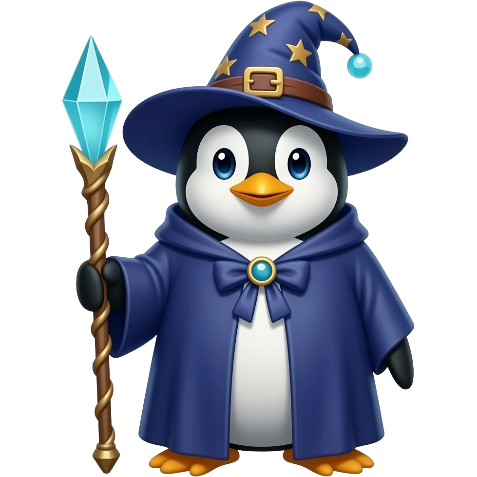 Penguin Wizard emoji