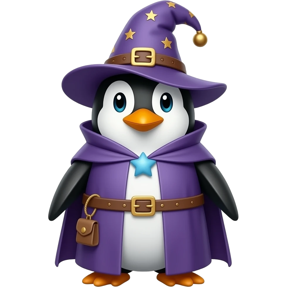 Penguin Wizard emoji