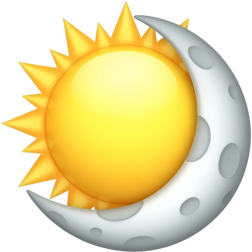 sun and moon emoji