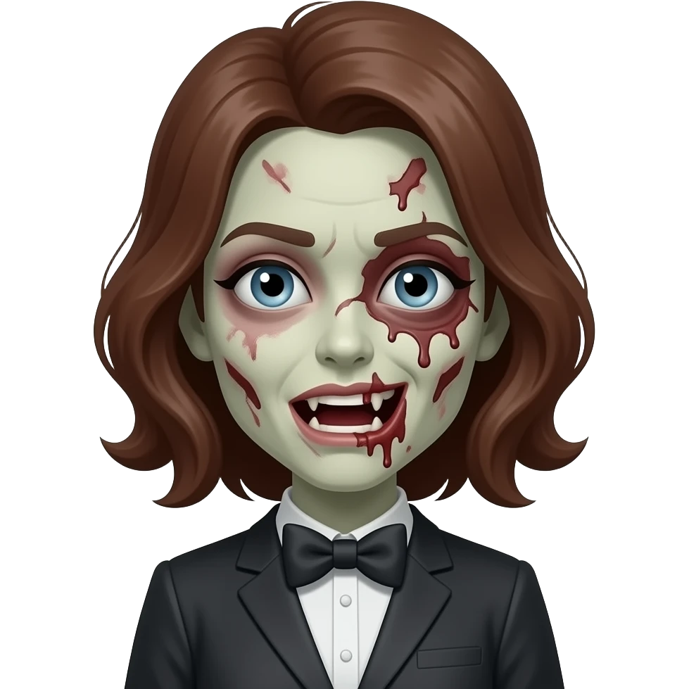 woman zombies with bowtie emoji
