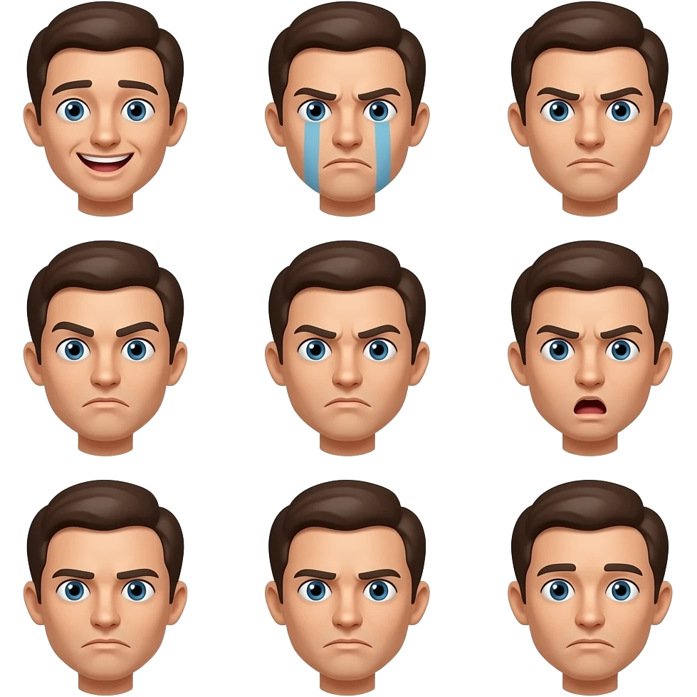 Make 9 grid with another moods emoji