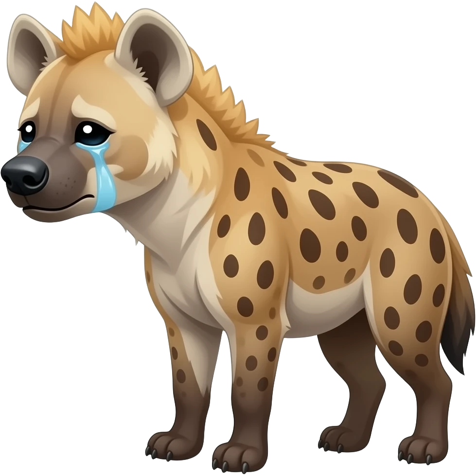 Hyène triste qui pleure emoji