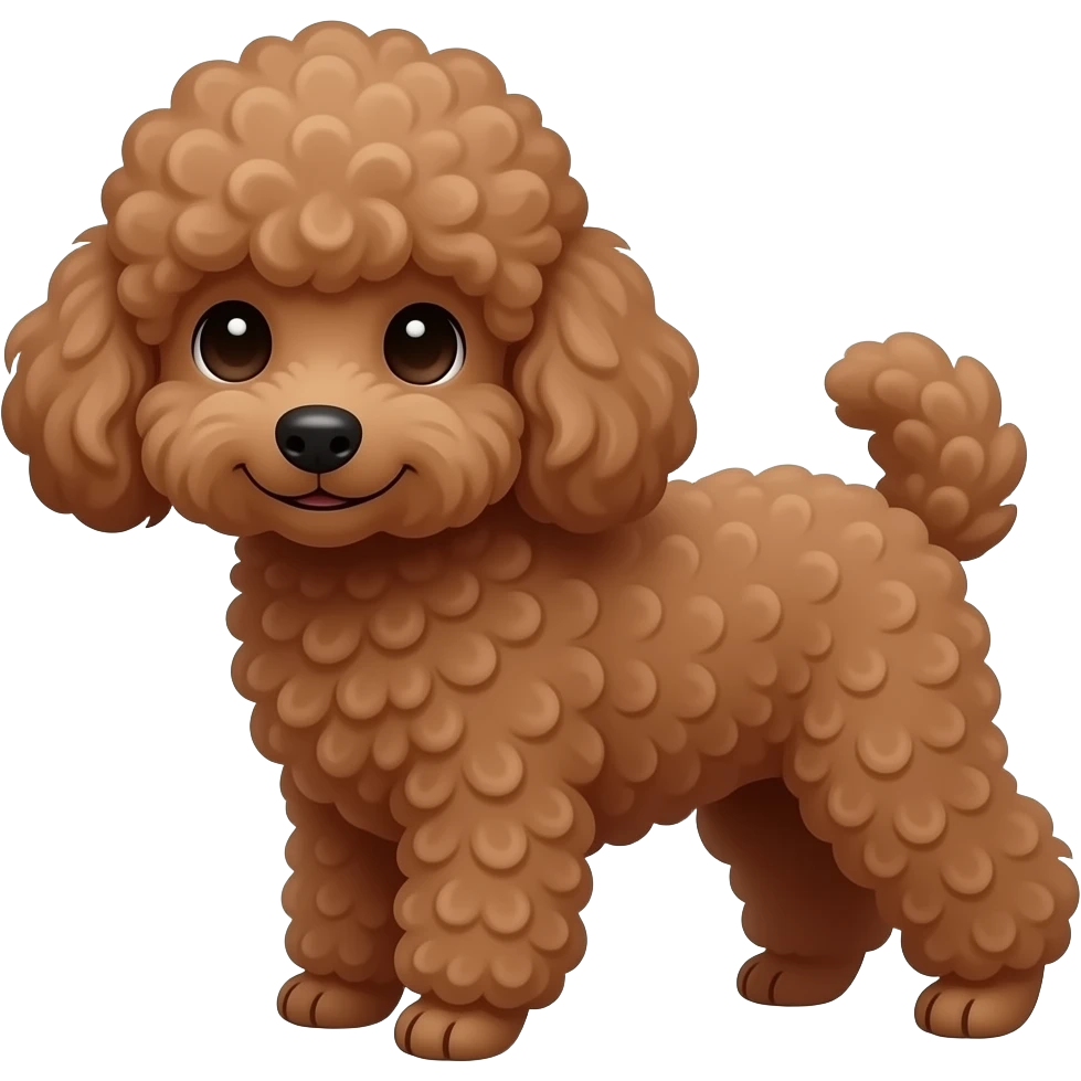 brown toy poodle emoji