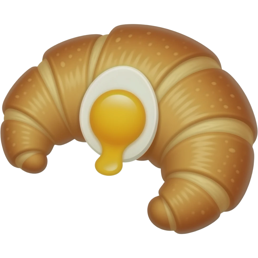 egg crossaint emoji