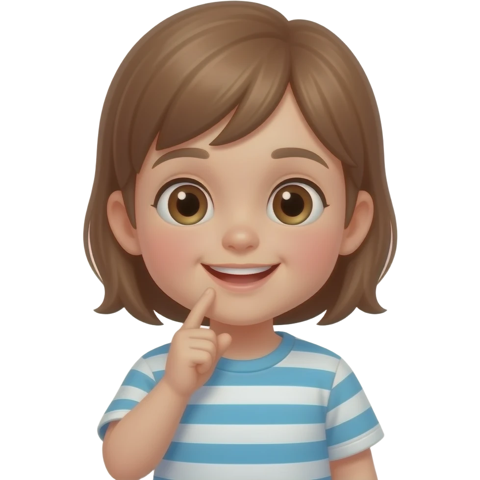 Oral expression child emoji