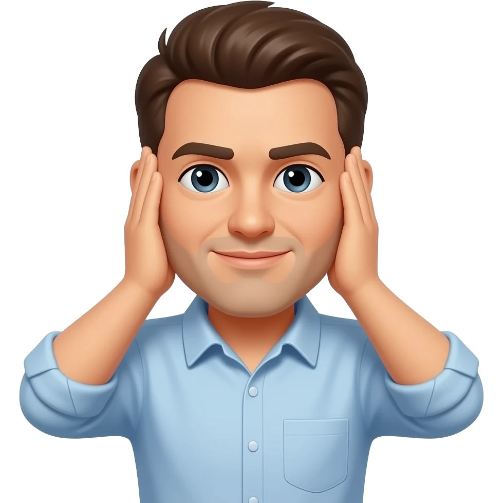 man suffering covering ears emoji