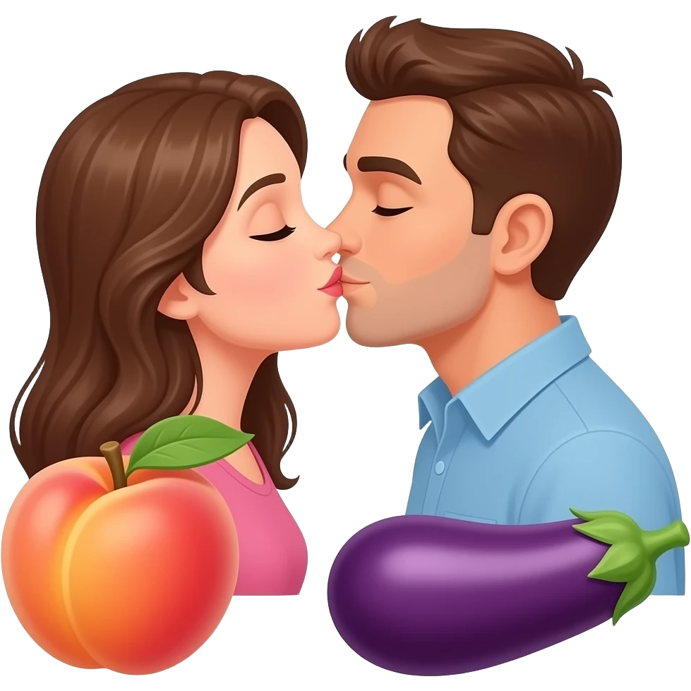 🍑👩‍❤️‍👨🍆 emoji