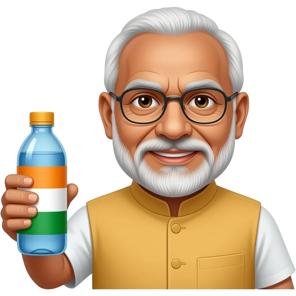 Narendra Modi with petrol bottle emoji