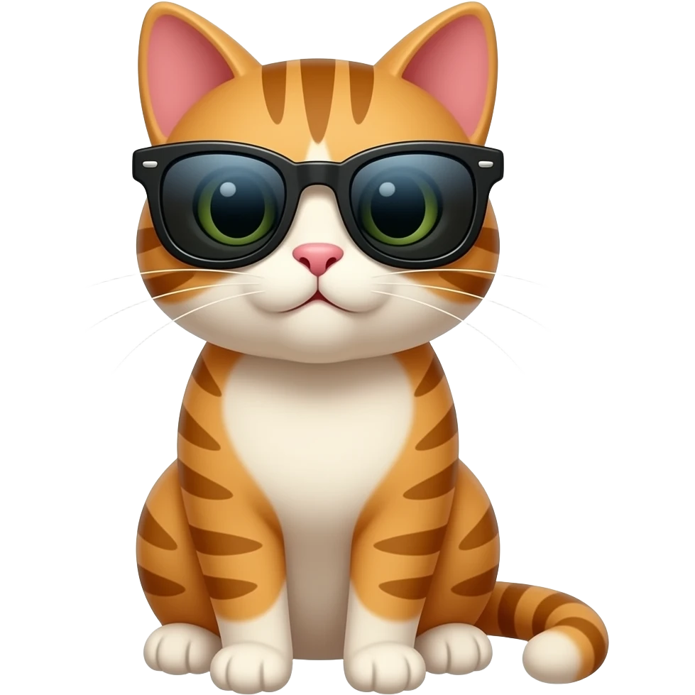 Cat wearing sunglasses emoji