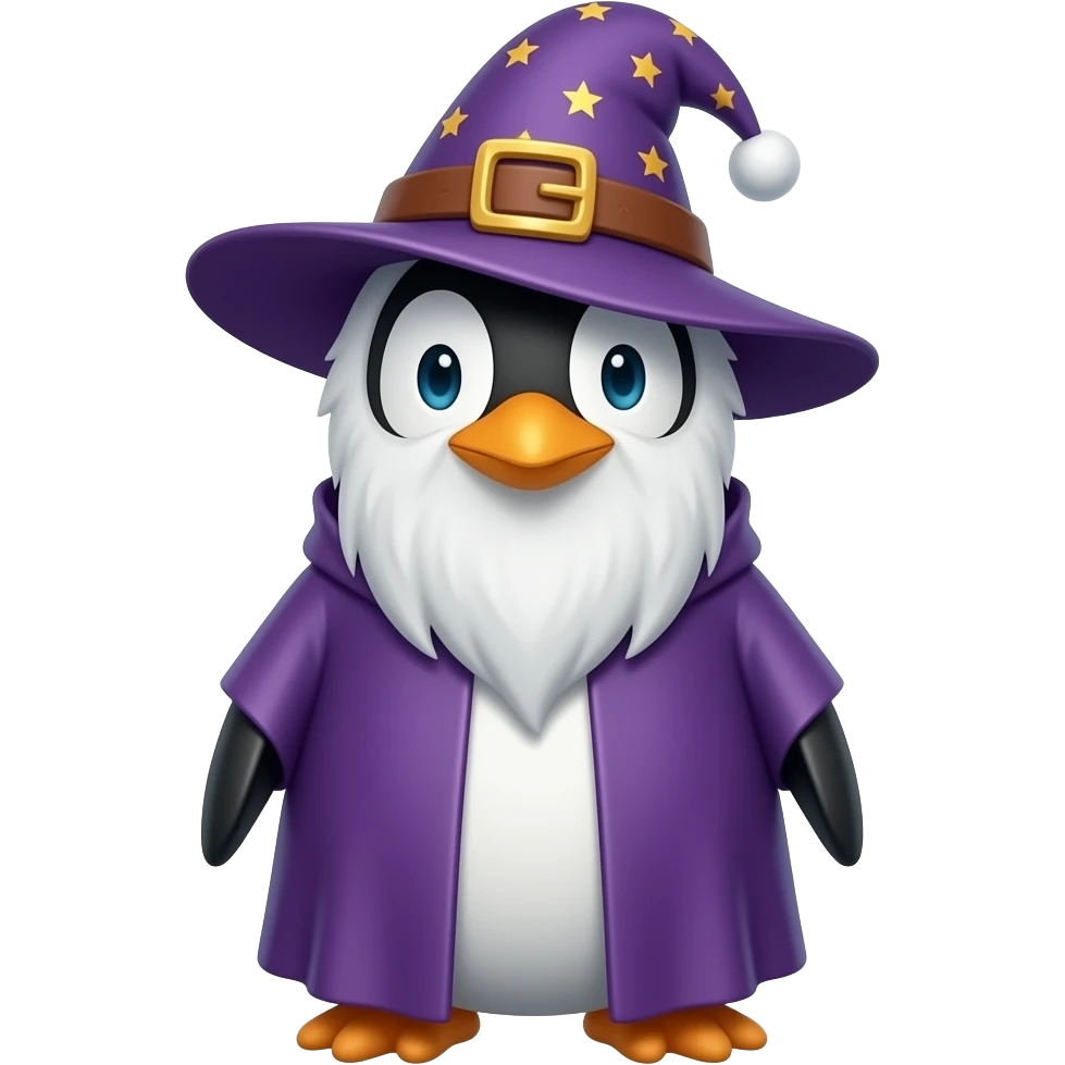 Penguin Wizard emoji