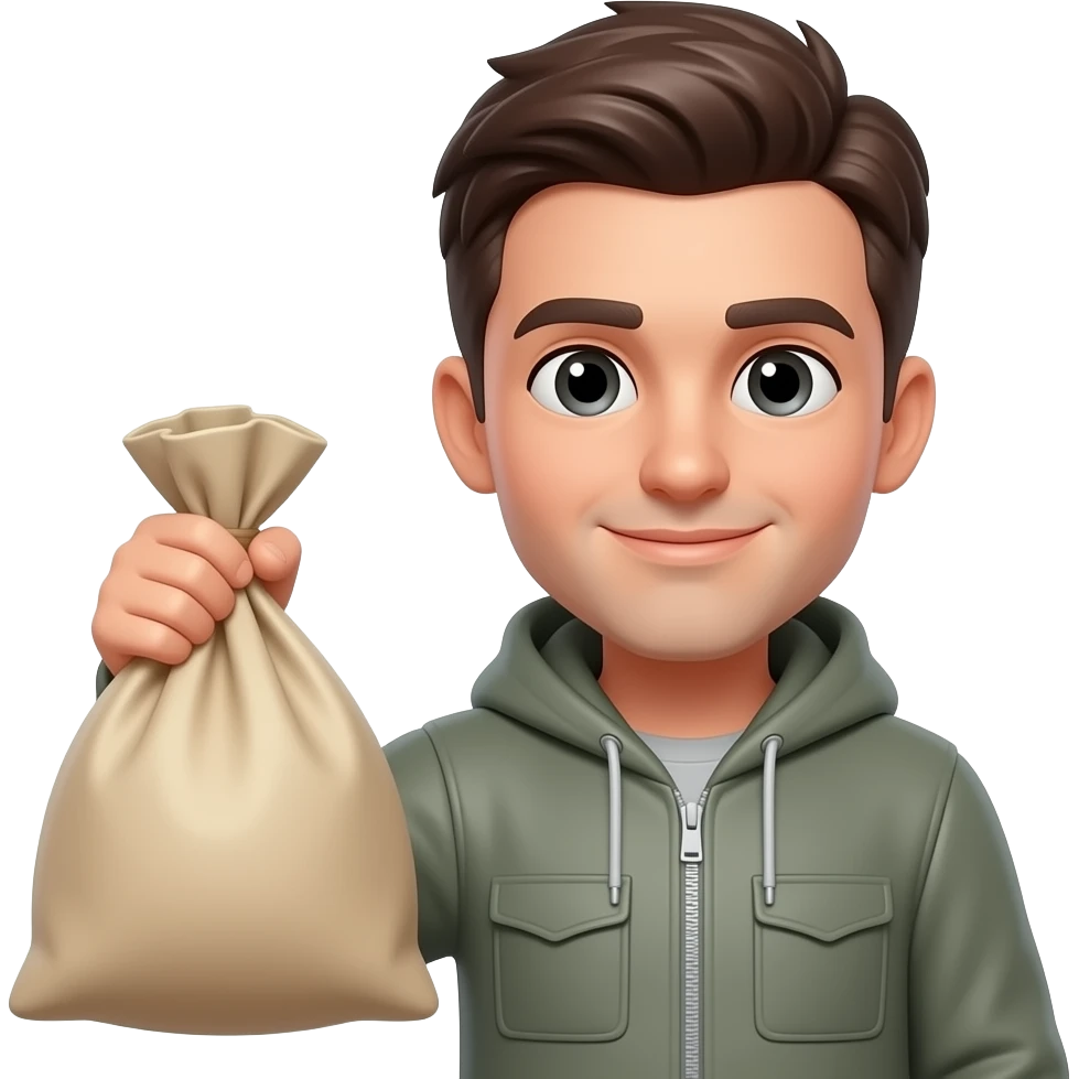 ให้ถือกระเป๋าด้ย emoji