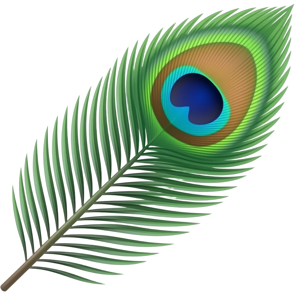 Peacock feather emoji